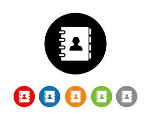 Poster - Address Book icon flat symbol vector