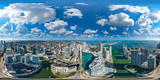 Fototapeta  - Downtown Miami 360 aerial panorama