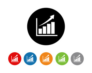Poster - Growing graph icon  symbol vector