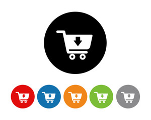 Poster - Shopping cart icon symbol vector