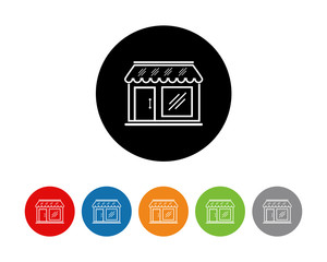 Poster - Store icon symbol vector