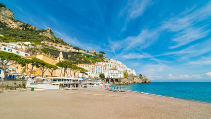 Wall Mural - Beautiful seaside town Amalfi in province of Salerno, region of Campania, Italy