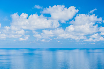 Pacific Ocean -  View of beautiful sky with clear blue sea