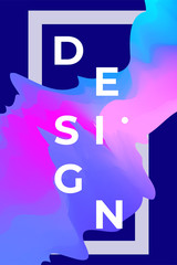 Fototapete - Abstract liquid vector background design. Color fluid ink poster. Flow waves illustration