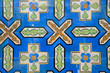 Portugese decorative tiles in the old house 