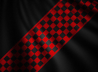 arbon fiber background. checkered pattern. 3d illustration material design.