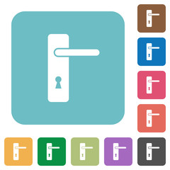 Poster - Right handed simple door handle rounded square flat icons