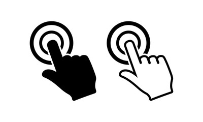 Poster - hand cursor click icon symbol