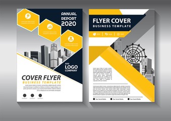 Business abstract vector template. Brochure design, cover modern layout, annual report, poster, flyer in A4 with colorful triangles, geometric shapes for tech, science, market with light background