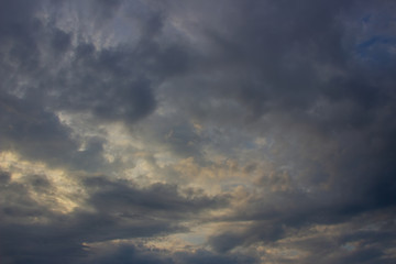 Beautiful photo of clouds in the blue sky, A flock of little clouds