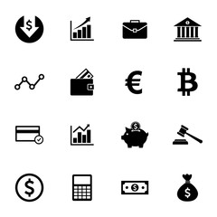 Poster - money icon and finance icon set symbol vector