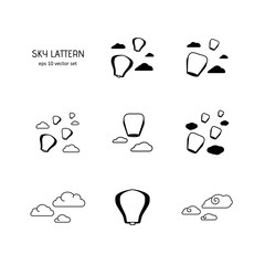 Wall Mural - Sky lattern - vector icons set.