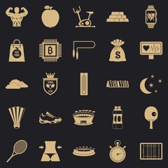 Poster - Lawn tennis icons set. Simple set of 25 lawn tennis vector icons for web for any design