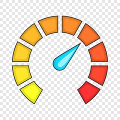 Poster - Large speedometer icon. Cartoon illustration of speedometer vector icon for web design