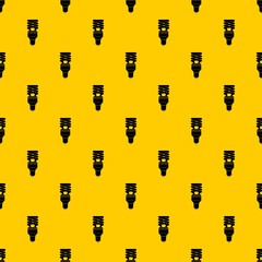 Poster - Energy saving bulb pattern seamless vector repeat geometric yellow for any design