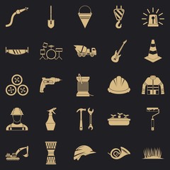 Poster - Tool icons set. Simple set of 25 tool vector icons for web for any design