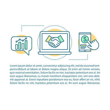 Web business platform article page vector template