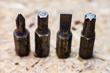 Bits for the screwdriver. Interesting close-up photo.