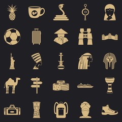 Poster - Relaxing spot icons set. Simple set of 25 relaxing spot vector icons for web for any design