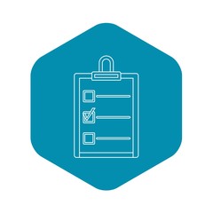 Poster - Checklist icon. Outline illustration of checklist vector icon for web