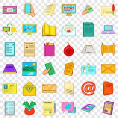 Poster - Boss icons set. Cartoon style of 36 boss vector icons for web for any design