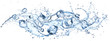 Leinwandbild Motiv Ice Cubes In Splashing - Cold And Refreshment