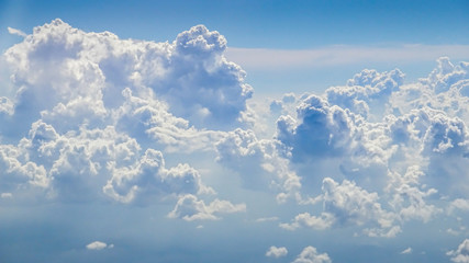 Wall Mural - Wonderful view of the sky and clouds with light of the sun from above.