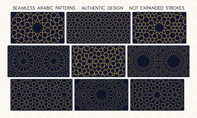 Seamless pattern in authentic arabian illustration style