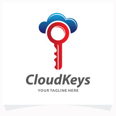 Wall Mural - Cloud Keys Logo Design Template