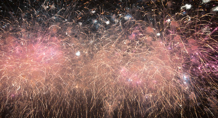 Poster - Beautiful colorful holiday fireworks