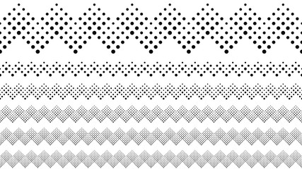 Poster - Repeating monochrome circle pattern page divider set