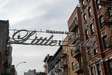 Wall Mural - NEW YORK, USA - MAY 4 2019 - Little italy sign