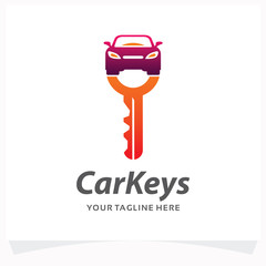 Sticker - Car Keys Logo Design Template