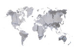 Fototapeta Mapy - world map on gray cement wall background