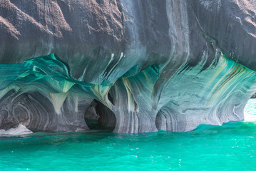 Marble Cathedral of lake General Carrera,  Chilean Patagonia