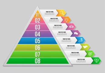 Vector Infographic Design Template with Options Steps and Marketing Icons can be used for info graph, presentations, process, diagrams, annual reports, workflow layout