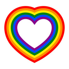 Colorful Vector Rainbow Heart