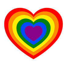 Colorful Vector Rainbow Heart