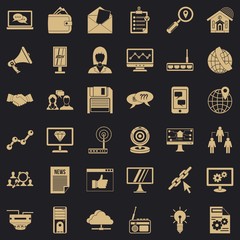 Poster - Operator icons set. Simple style of 36 operator vector icons for web for any design