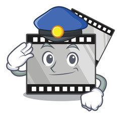 Canvas Print - Police film stirep isolated in the mascot