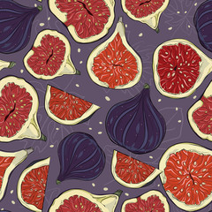 Common fig fruits pattern