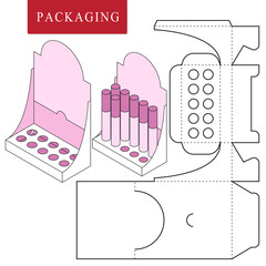 Package on package (PoP). Packaging for cosmetic or skincare product.