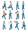 © Macrovector - Workers Isometric Icons Set