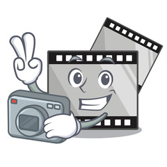 Sticker - Photographer stripe movie toys in cartoon shape