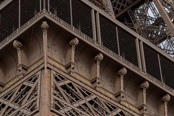 Wall Mural - Eiffel Tower one of the most iconic landmarks of Paris located on the Champ de Mars in Paris, France