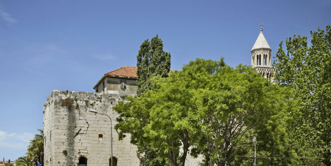 Market street in Split. Croatia