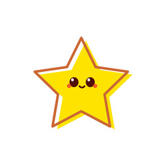 Wall Mural - Cute funny cartoon star