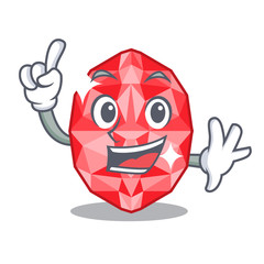 Sticker - Finger ruby gems in the mascot shape