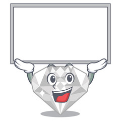 Canvas Print - Up board white diamond in the cartoon shape