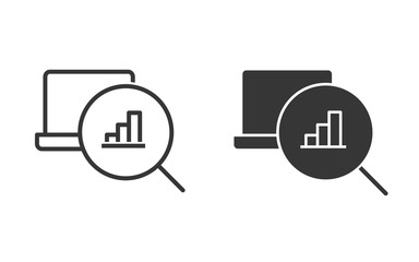 Wall Mural - Data analysis vector icon for graphic and web design.